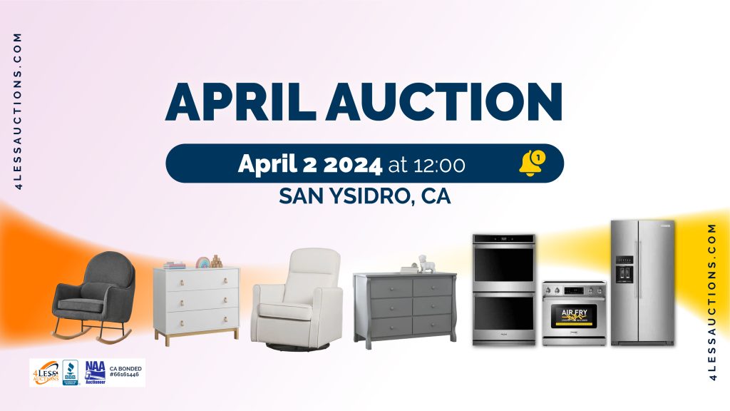 4 less auctions april