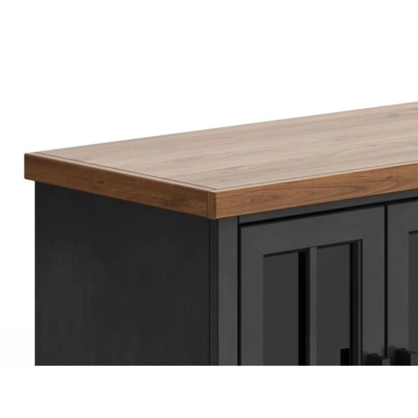 Brixham 97 inch Solid Wood Fireplace TV Stand Console for TVs up to 100 inches, Two-Tone Finish - Image 10
