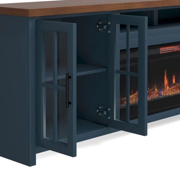 Brixham 97 inch Solid Wood Fireplace TV Stand Console for TVs up to 100 inches, Two-Tone Finish - Image 12