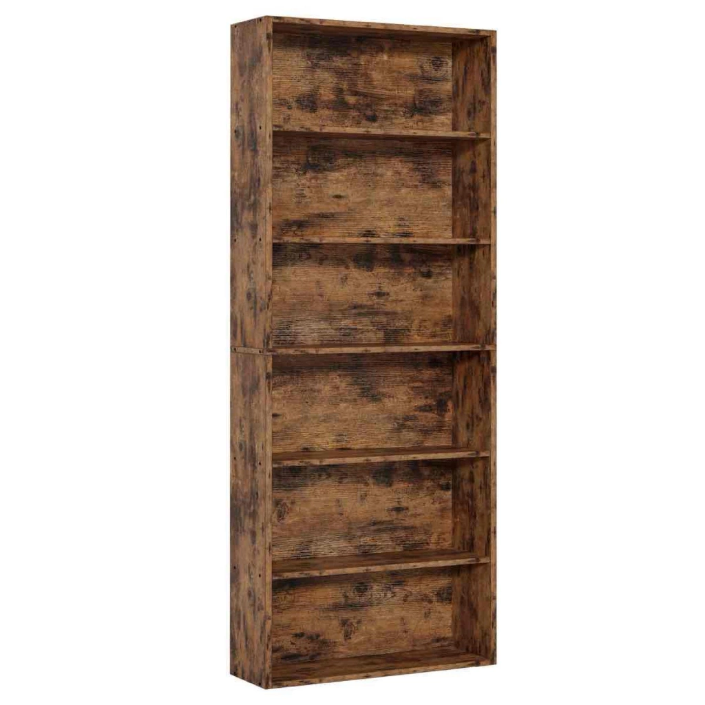 23.8" W Standard Bookcase 6 Tiers Tall with Storage for Living Room, Home Office