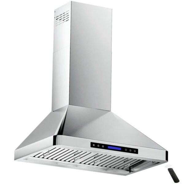 Fuhuoso 30 in. 900 CFM Convertible Wall Mount Range Hood with Remote,Touch Control LCD,Long-term - Image 2