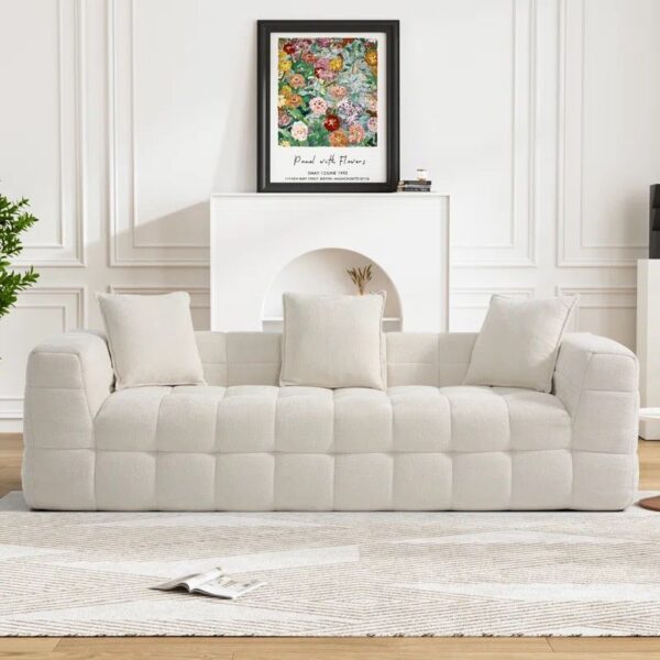 89.8" Modern Tufted Sofa - No Assembly Required