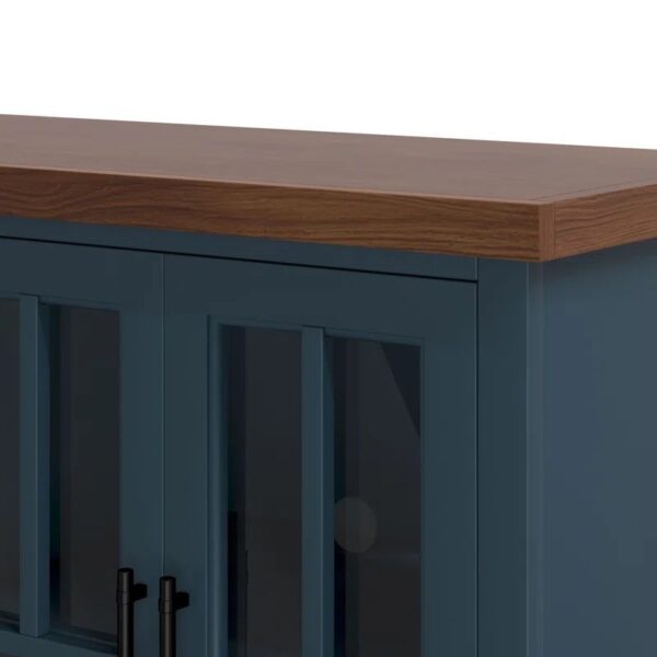 Brixham 97 inch Solid Wood Fireplace TV Stand Console for TVs up to 100 inches, Two-Tone Finish - Image 6