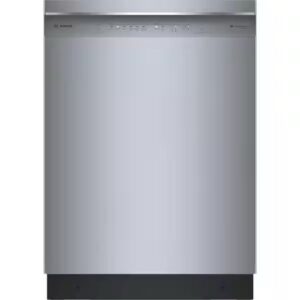 Bosch 300 Series 24 in. Stainless Steel Front Control Tall Tub Dishwasher with Stainless Steel Tub and 3rd Rack, 46 dBA