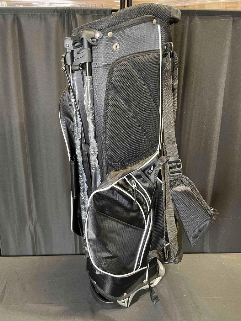 Costway Golf Stand Cart Bag with 6-Way Divider Carry Pockets - black