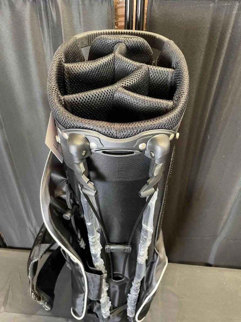 Costway Golf Stand Cart Bag with 6-Way Divider Carry Pockets - black
