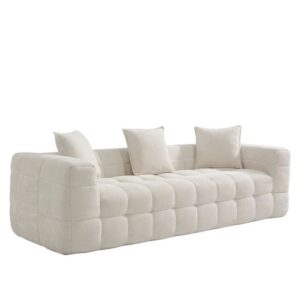 89.8″ Modern Tufted Sofa – No Assembly Required