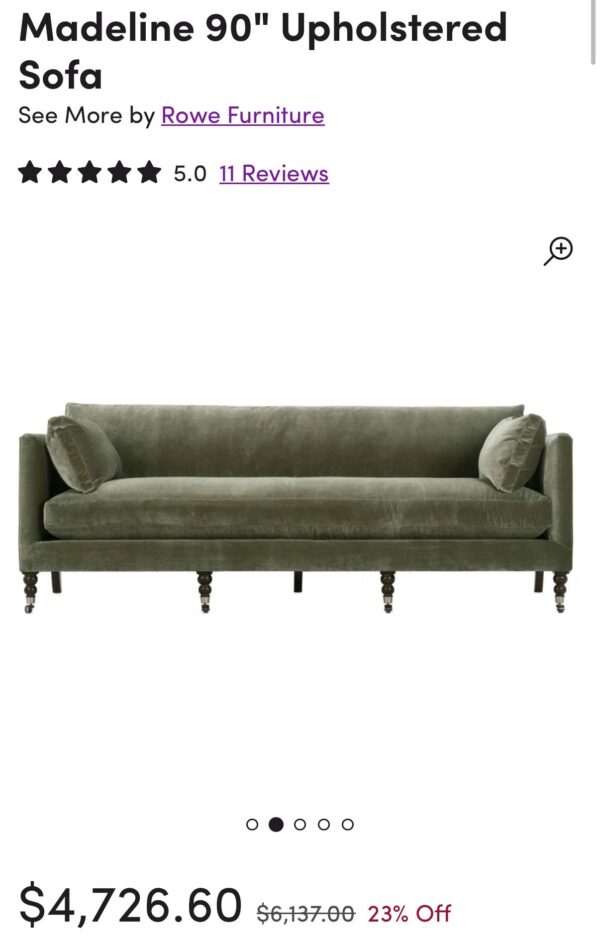 Madeline 90" Upholstered Sofa - Image 2