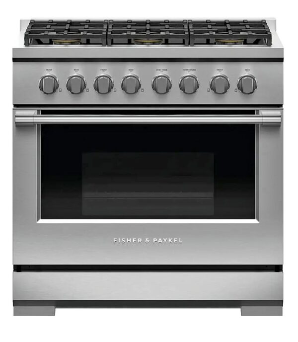 Fisher & Paykel RGV3-366-N 36" Freestanding Natural Gas Range - Stainless