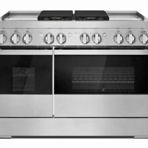 JENNAIR 48″ PROFESSIONAL DUAL FUEL RANGE WITH DUAL CHROME- JDRP848HM