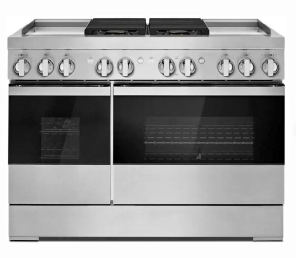 JENNAIR 48" PROFESSIONAL DUAL FUEL RANGE WITH DUAL CHROME- JDRP848HM