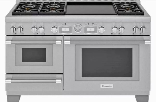 Thermador Pro Grand 60" 6 Star Burner & Griddle SS Dual Fuel Range PRD606WESG