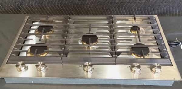 Jenn Air Euro-Style 36" 5-Burner Stainless Steel Gas Cooktop - JGC3536GS - Image 2
