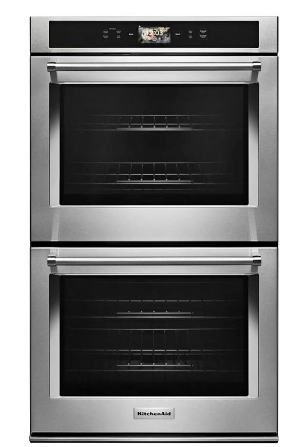 KitchenAid 30" Stainless Double Convection Smart Electric Wall Oven - KODE900HSS