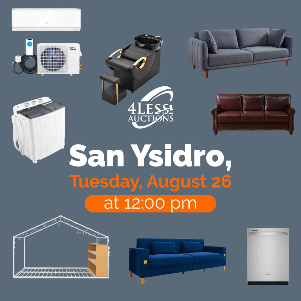 4Less Auctions August Liquidation Sale tuesday august 26