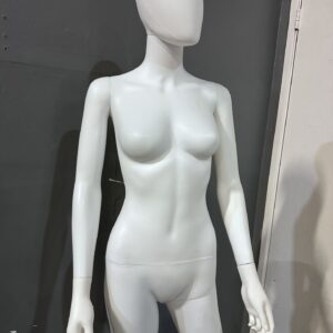 70″ Matte White Egghead Female Mannequin
