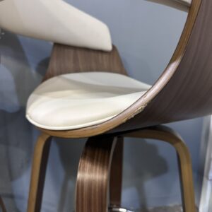 Set of 2 Upholstered Swivel Bar Stools