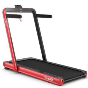 Costway – 4.75HP 2 In 1 Folding Treadmill W/Remote APP Control – Red