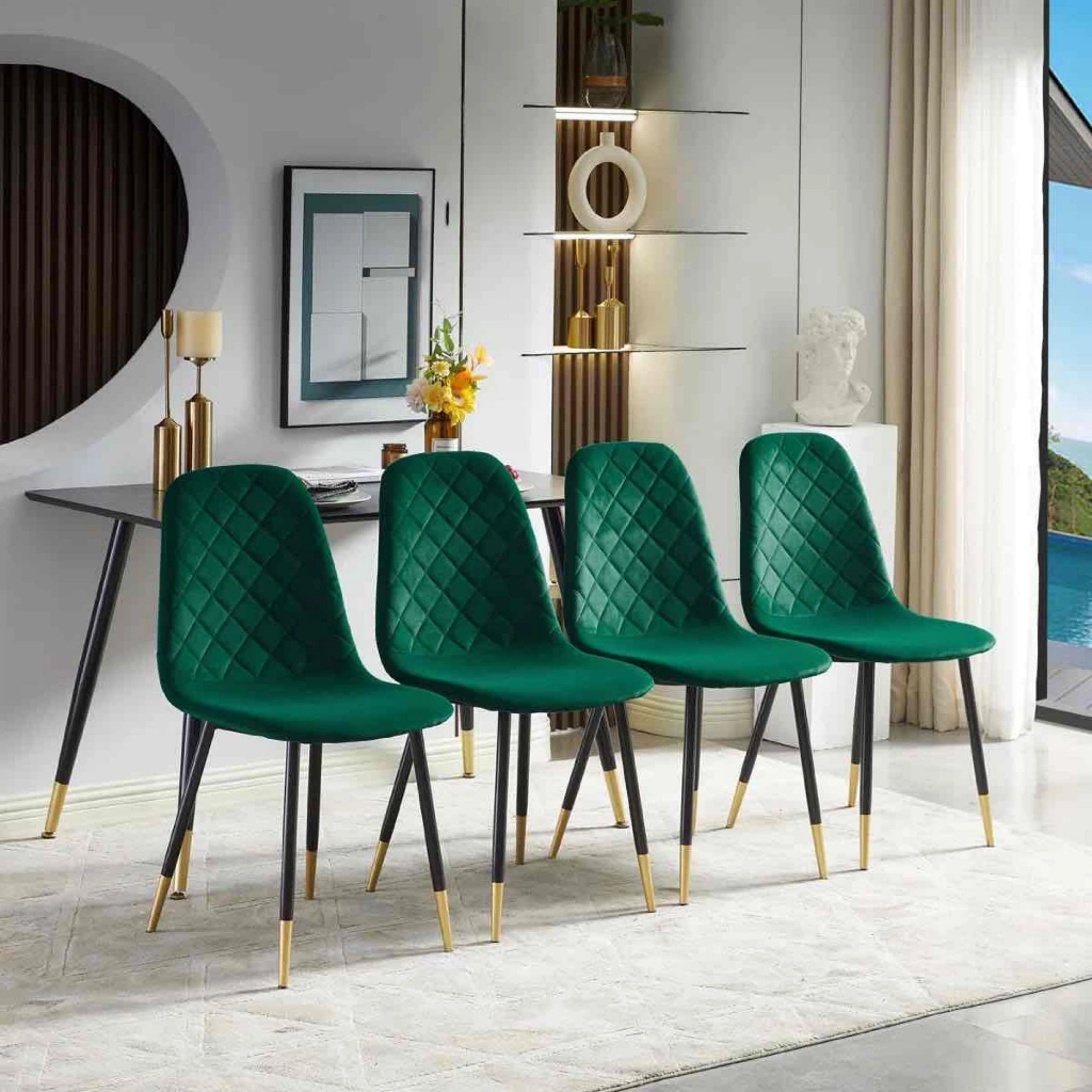 Rosa Velvet Upholstered Side Chair (Set of 4)