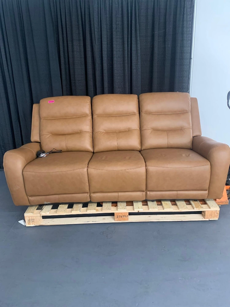 Power Reclining Leather Sofa at Sams Club for $899 has Power Reclining Mechanism, Power Headrest