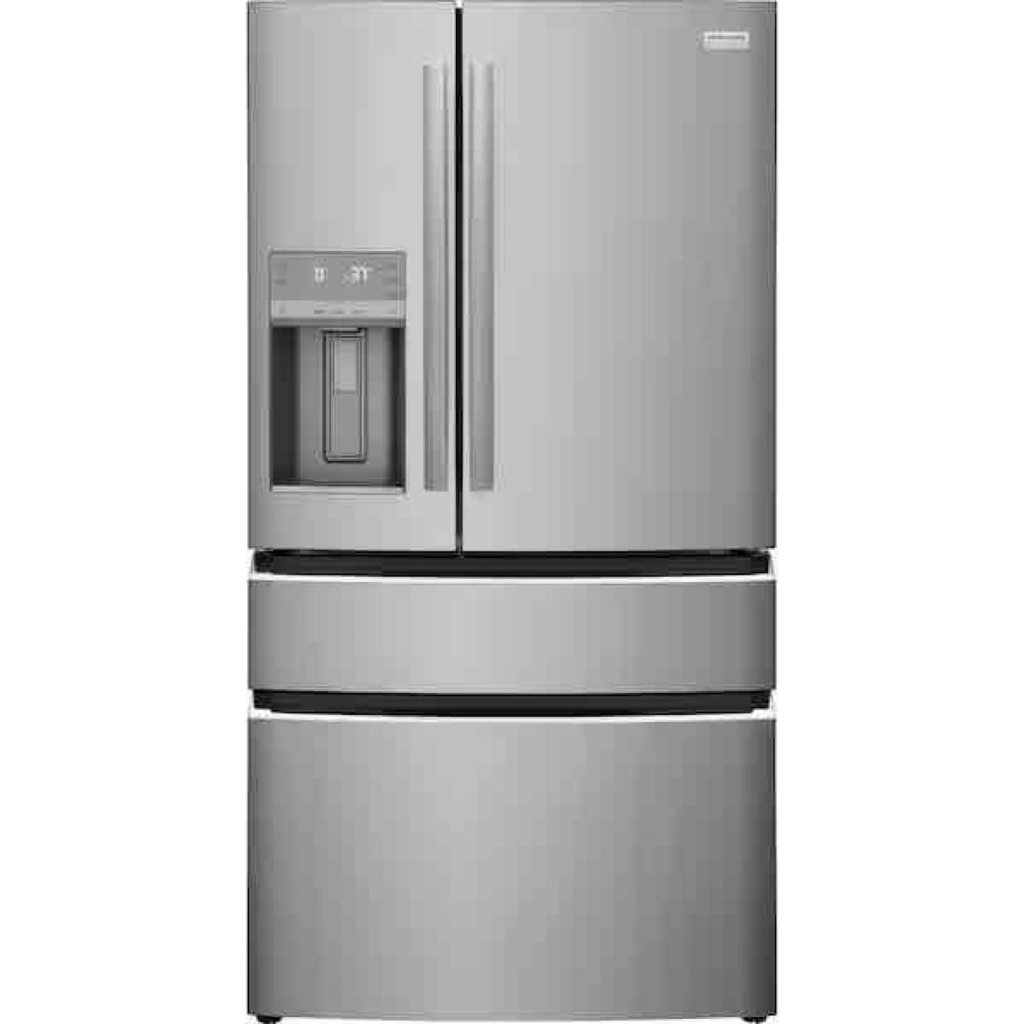 Frigidaire Gallery 36 in. 22 cu. ft. Counter-Depth 4-Door French Door Refrigerator in Smudge-Proof