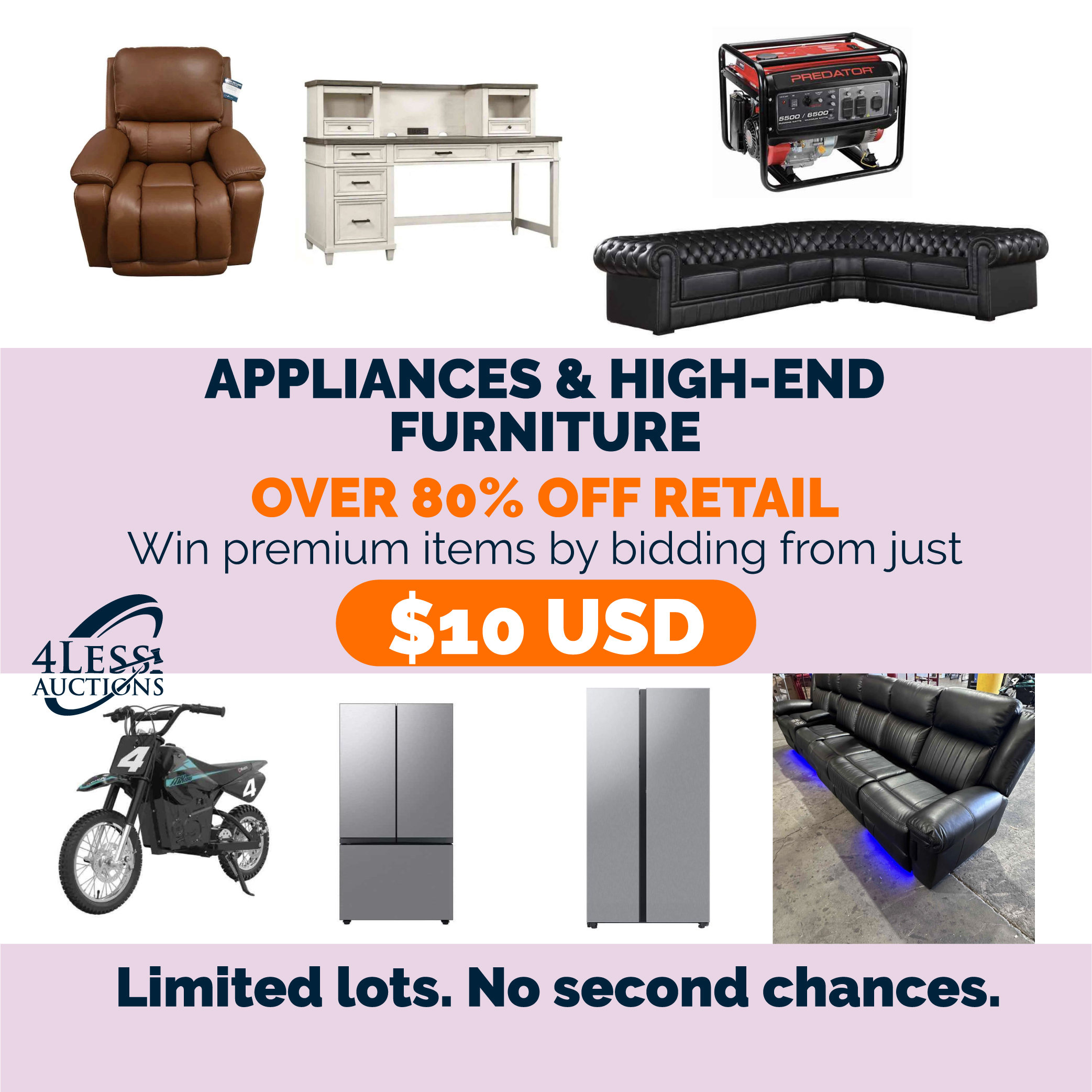 Appliances and furniture liquidation sale california