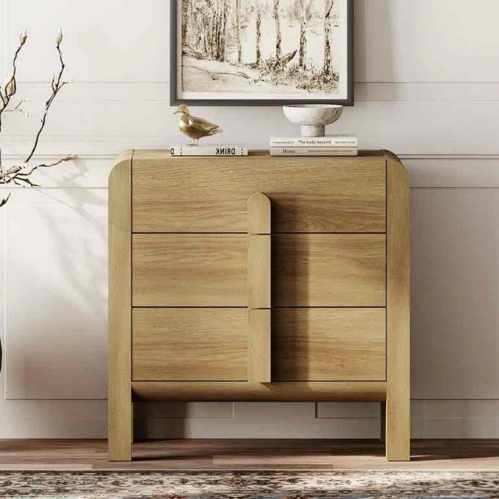 31.5" Decorative Wooden Cabinet with Drawers