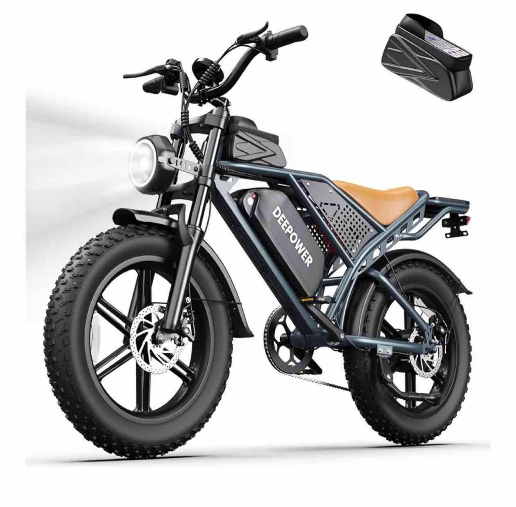 Electric Bike for Adults,1500W Peak Motor,30MPH Ebike,48V 960WH Battery, 35-50 Miles,20" Fat Tire